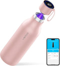 VSITOO 33oz Smart Self-Cleaning Water Bottle，Large Insulated Stainless Steel Bottle with AI Self-Clean, 30-Day Battery & Magnetic Charging for Outdoor Travel, Gym or Office, Pink