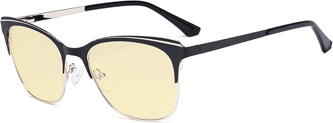 Eyekepper Blue Light Glasses - Square Digital Eyeglasses for Women Blocking Computer Screen UV Rays