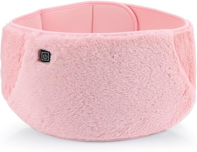 3-in-1 Pink Comfort Heating Belt: Soothing Warmth for Back & Abdomen + Cozy Hand Warmer, USB Powered Adjustable Heat Wrap for Women, 3-Temperature Settings