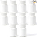 DEMORA Pill Bottle Empty with Screw Cap, Wide Mouth Travel Small Pill Bottle Plastic Medicine Containiers Medicine Organizers for Medications Capsules (1.7 oz, 10 Pcs)