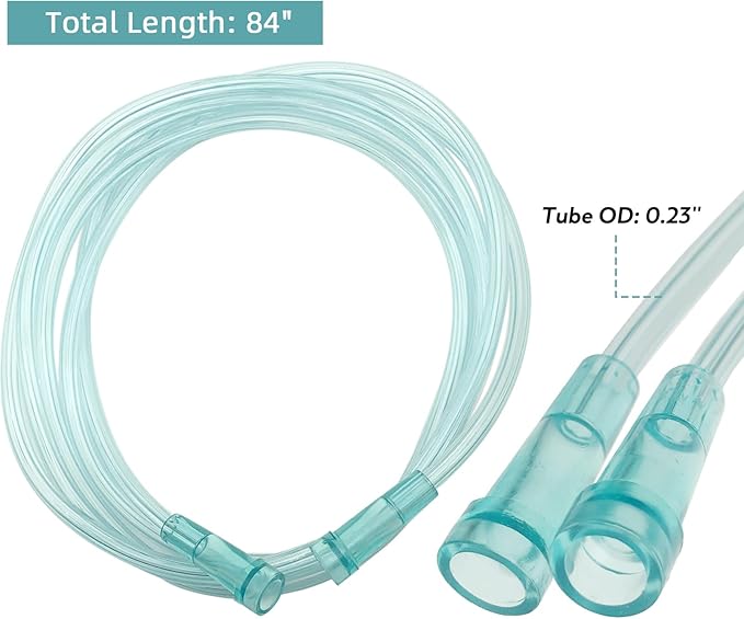 3 Pack Oxygen Mask for Face Adult with 7 Ft Tube, Adult Oxygen Mask with Adjustable Elastic Strap - Adult Elongated XL,Green