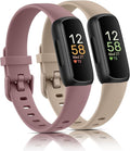 2-Pack Bands for Fitbit Inspire 3 Bands for Women Men, Classic Soft Replacement Sport Wristbands Replacement Straps Compatible with Fitbit Inspire 3 Fitness Tracker