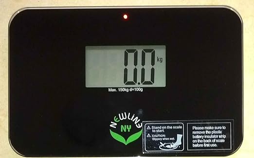 NewlineNY Auto Step On Super Mini Travel Bathroom Scale, 5.25" x 8.5" SBB0638SM: Black