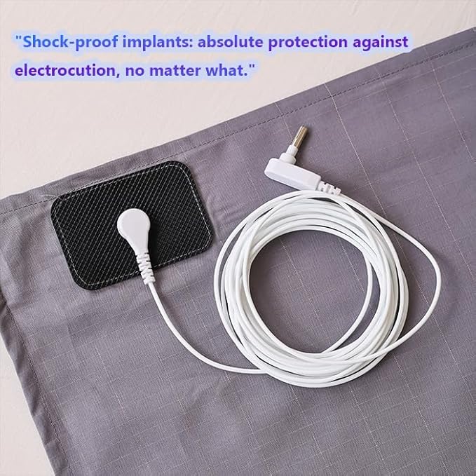 Grounding Sheets with Stay-Put Elastic Straps - Premium Conductive Silver Fiber & Organic Cotton - Earth Sheets for Better Sleeping, Recovery & Stress Relief - 15ft Grounding Cable Included