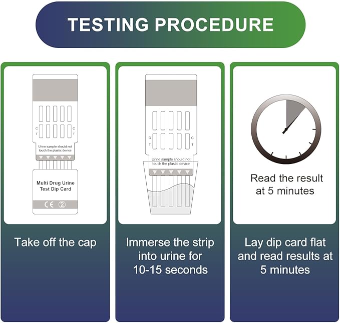 Drug Test Kit 10 Pack, Home Drug Tests, 6 Panel Drug Test Urine, Tests for Marijuana (THC),COC,OPI 2000,AMP,BZO,MET