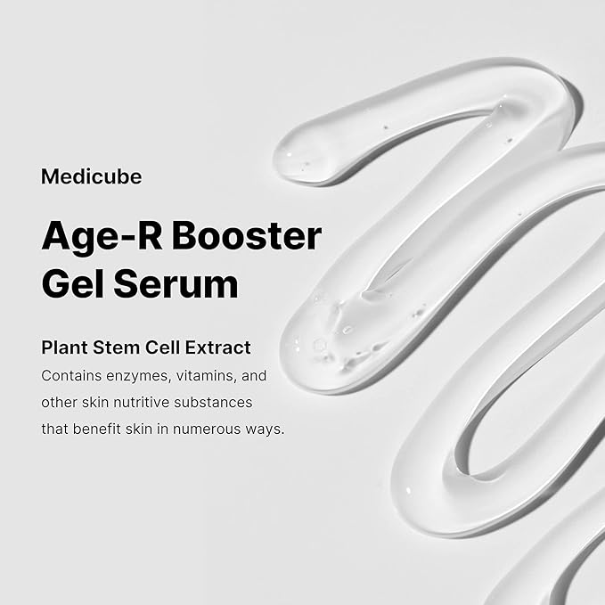 Medicube Age-R Booster Gel Serum for Skin Care Devices - Moisturizing and Nourishing Facial Serum with Plant Stem Cell Extract, Hyaluronic Acid, Collagen - Hypoallergenic Korean Skin Care