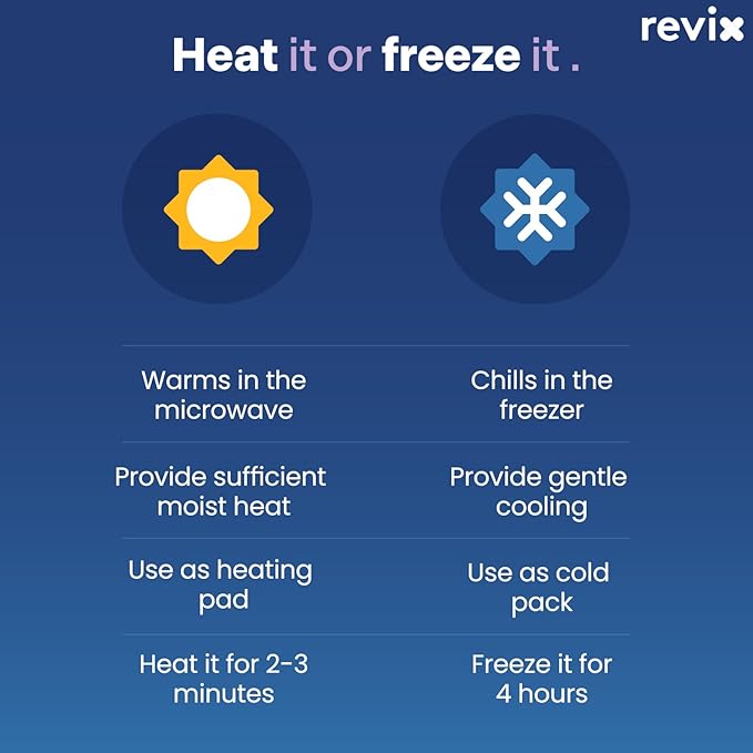 REVIX Microwave Heating Pad for Neck Shoulders and Back, Weighted Hot Neck Shoulder Wrap with Herbal Aroma, Microwavable Moist Heat Warmer, Scented