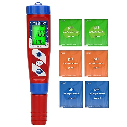 Hydrogen Water Tester, pH Tester, Digital pH Meter for Hydrogenated Water,H2 Meter(PPB/PPM), ORP Meter Hydrogen Water Bottle Test, pH ORP Meter for hydroponics/Swimming Pool