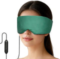 Heated Eye Mask for Dry Eyes - Ultra Soft Green Face Heating Pad, Fast-Heating Relief for Sinus Pressure, Tension Headache, Puffy Eyes & Fatigued Eye Area