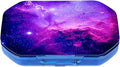 This Portable Purple Nebula Starry Sky Pattern 6-Compartment Pillbox Can Be Placed in A Pocket Or Wallet to Store Vitamins, Medicines Fish Oil Health Supplements Other Medications.