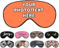 AMAPARK Custom Sleep Mask Add Your Own Design Personalized Photo Text Logo Soft Sleeping Masks for Men Women Wedding Anniversary Customized Gift, Coral