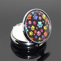 Round Medicine Box Portable Mini Metal Pill Case 2 inches Travel Little Pill Dispenser for Purse