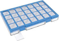 EZY DOSE Weekly AM/PM (7-Day) Daily Pharmadose Pill Planner, Medicine Case, Vitamin and Supplement Organizer, Large Easy Fill Compartments, 4 Times a Day, 28 Compartments, Clear Lids, Blue, BPA Free