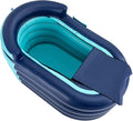 55.1 in Portable Bathtub for Adults Foldable Inflatable Bathtub with Electric Pump & Bath Pillow Headrest Outdoor & Indoor Freestanding Collapsible Tub for Toddler Spa Hot Ice Bath