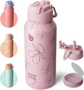 BOTTLE BOTTLE 32oz Insulated Water Bottle Stainless Steel Sport Water Bottle with Straw Dual-use Lid Design for Gym with Pill Box