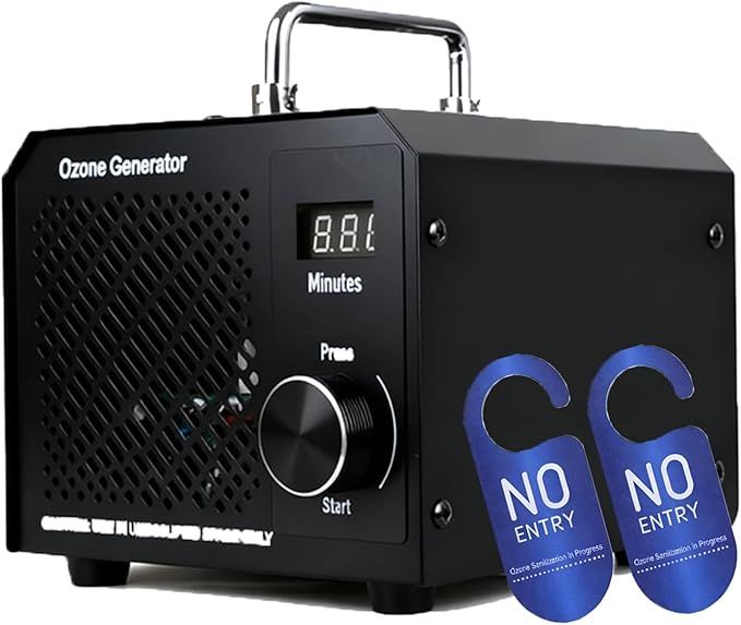 Ozone Generator 60,000mg/h-High Capacity Ozone Odor Eliminator Odor Removal Air Purifier Ionizer & Deodorizer for Car, Home, Smoke, Pets, Industrial, Basement, Commercial