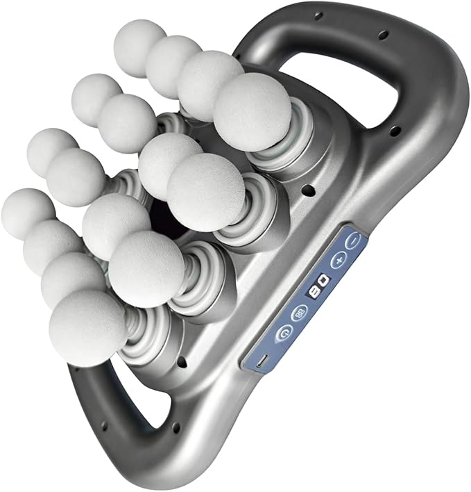 Massage Gun Deep Tissue – 16 Heads, 9 Speeds & 9 Modes, High Power Percussion Massager Gun for Full Body Relief, Muscle Fascia Massage Gun