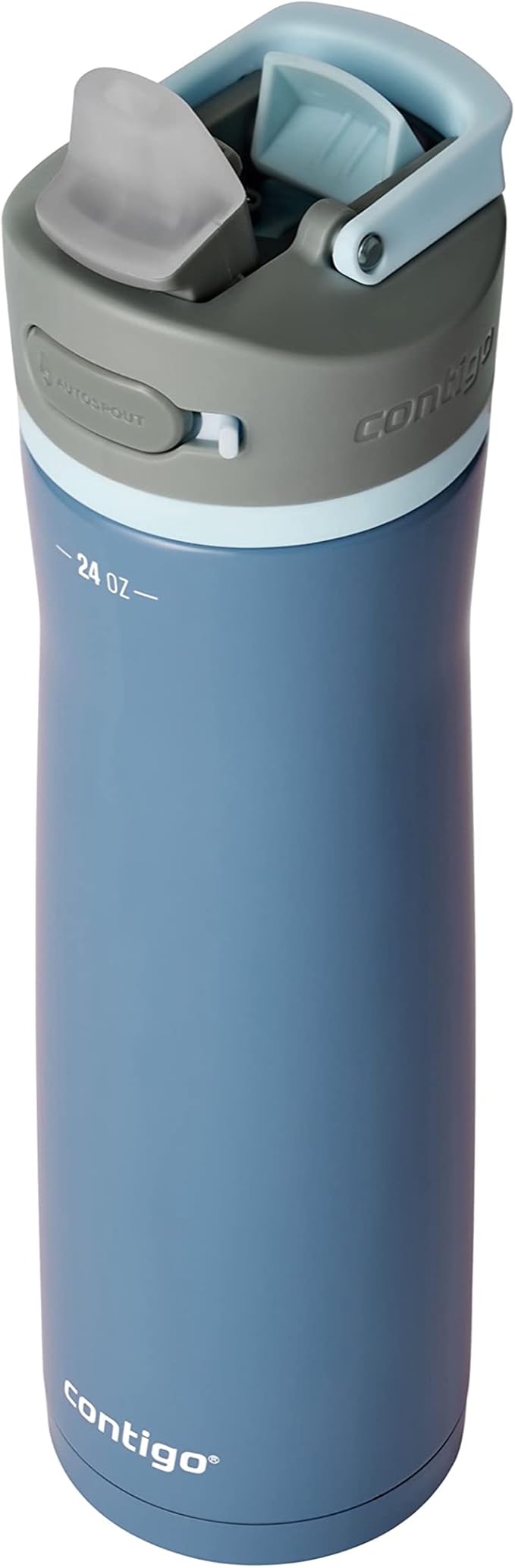 Contigo Wells Chill Stainless Steel Water Bottle with AUTOSPOUT Straw Lid 24oz w/filter Dark Ice