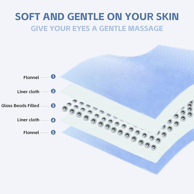 SPRING SEAON Weighted Eye Mask with 100% Patented Light Blocking Design for Men and Women, Velvet Gravity Eye Mask with Adjustable Head Circumference for Sleeping, Airplane, Travel, Gifts for Wife