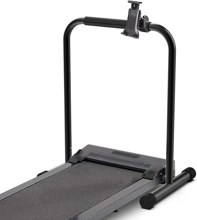 Handle Bar for Walking Pad Only, with Phone Holder, Suitable for Models 20+ Walking Pad, 19.7in Wide, Adjustable Handrail Height (Max 43.3in), Non-Slip Feet, Easy to Assemble, Stable Design, Black