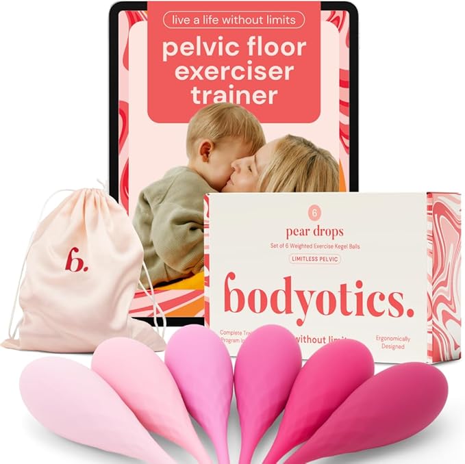 Bodyotics Pelvic Floor Trainer for Women – Complete Kegel Training Sets for Sharing - 2 Sets of 6 for Beginners
