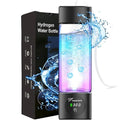 Hydrogen Water Bottle Generator - SPE/PEM Tech Hydrogen Water Machine - 6000 PPB Portable hydrohealth Water Bottle for Kidney Health Hydrogen Bottle with OLED Display (R Touch/Black)