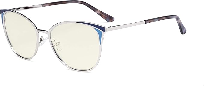 Eyekepper Ladies Blue Light Filter Glasses - Butterfly Design Computer Eyegalsses Women -Transparent Blue Lens