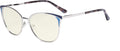 Eyekepper Ladies Blue Light Filter Glasses - Butterfly Design Computer Eyegalsses Women -Transparent Blue Lens