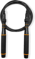 LYRA Adjustable Speed Jump Rope – 360° Ball Bearings, Steel Cable & Aluminum Handles – Fast Double Unders for CrossFit, HIIT & Fitness Workouts – Carry Bag & Extra Cable Included