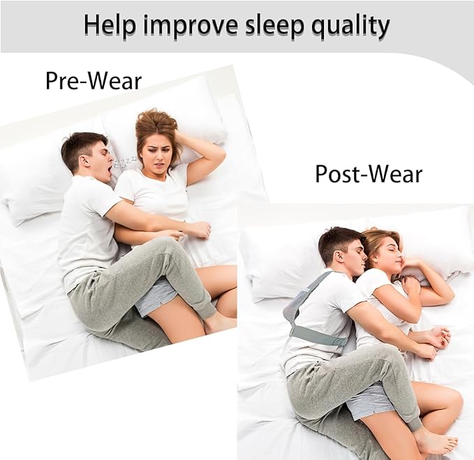 Sleep Position Trainer for Sleeping On Your Side | Side Sleep Trainer | Snore Stopper |Adjustable、 Lightweight, Comfortable, Effective in Reducing Supine Sleep Time (Gray)