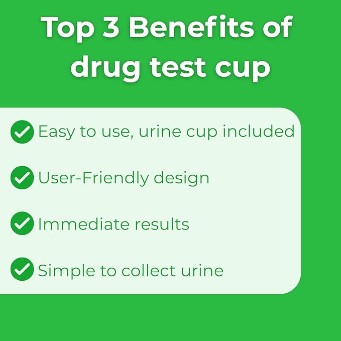 Easy@Home Drug Test Cup for THC, AMP, COC, MET, OPI, Urine Drug Testing Kit #ECDOA-254 (1 Pack)