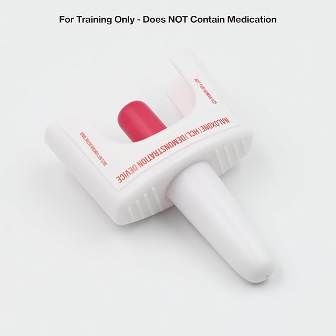 Training Device for Naloxone Nasal Spray | for Use in First Aid Training for Opioid Overdose | Reusable | Includes Two Nasal Spray Training Devices & Instructions (Pack of 2) | Contains NO Medication