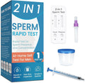 Sperm Check – 2 in 1 Fertility, Easy Home Screening for Fertility Planning, at-Home Male Sperm Test Kit, Easy to use, Accurate Semen Concentration Result in Minutes.