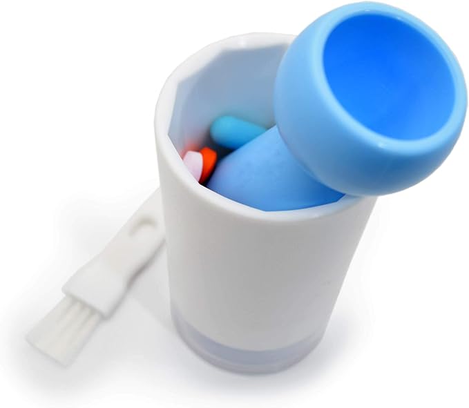 EQUADOSE Pill Crusher for Adults, Seniors & Pets, Pug Tablet Grinder Pulverizer for Feeding Tubes, Pet Meds, Easy Swallowing, Fine Powder Crusher for Medications, Travel-Friendly and Easy to Use