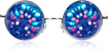 GloFX Diffraction Glasses | Hippie and Pilot Style Metal Frames with Mirror Lens and 3D Prism Rainbow Effect
