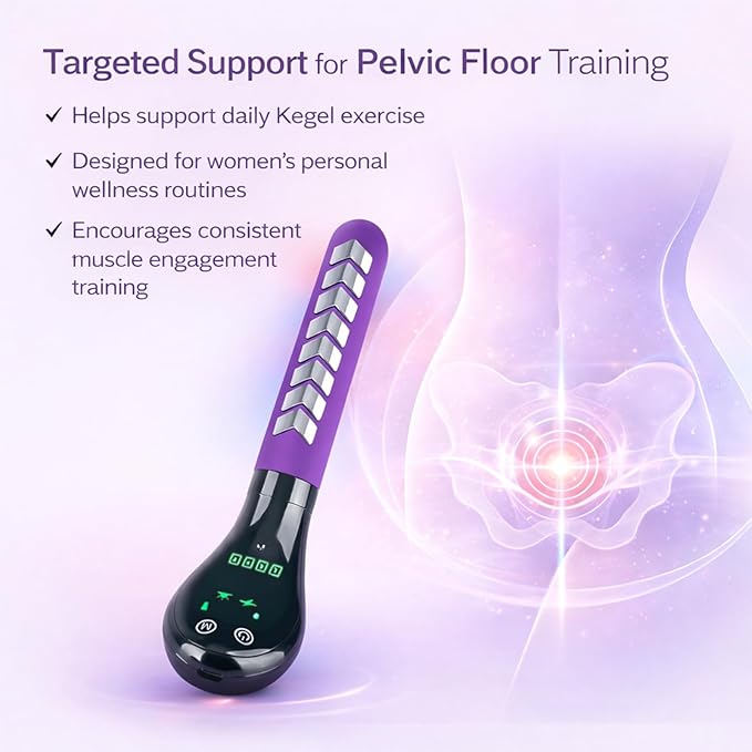 Pelvic Floor Exerciser for Women, kegel Pelvic Floor Trainer, Pelvic Floor strengthening Device, kegel Exercise Tool with Multiple Modes, Discreet Rechargeable Personal Care Device (Purple)