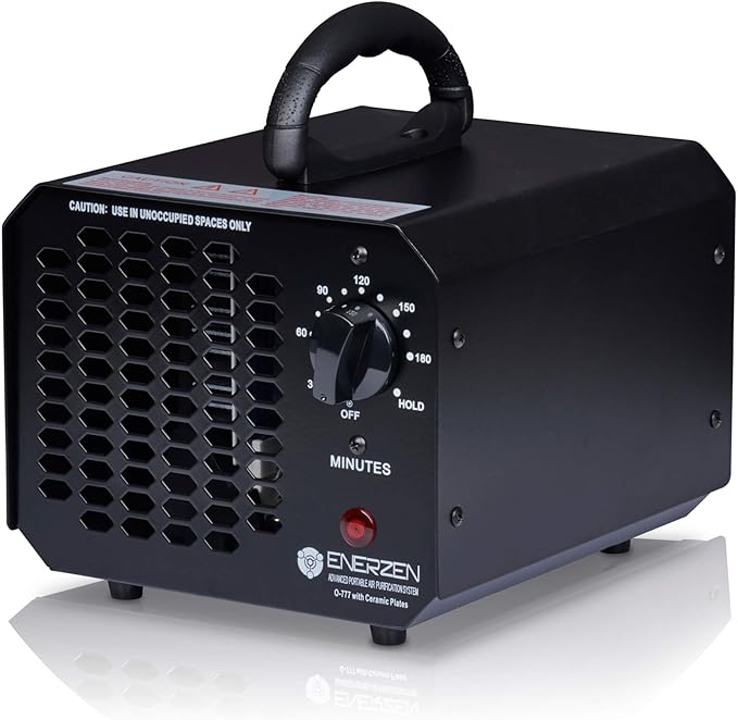 Enerzen Ozone Generator 60,000mg Industrial O3 Air Purifier Deodorizer (60,000mg - Black)