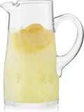 Libbey Impressions Large Glass Pitcher, 80 Oz, Clear, Tall Cocktail Pitcher, Modern Glass Pitchers with Handle for Lemonades, Iced Tea, Wine and More