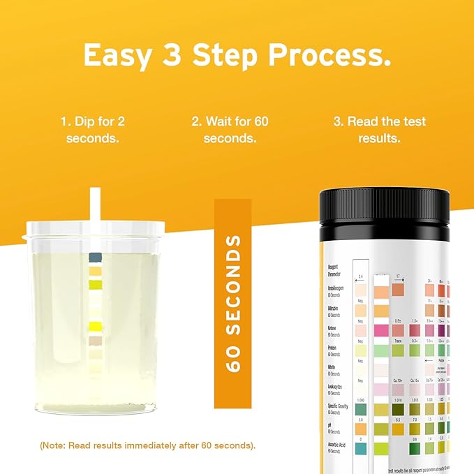 100 x AYDMED 9-in-1 UTI Test Strips | 9 Parameter Urine Test Strips for Leukocytes, Nitrite, Specific Gravity, pH, Protein, Urobilinogen, Bilirubin, Ketone & Ascorbic Acid | FSA & HSA Eligible