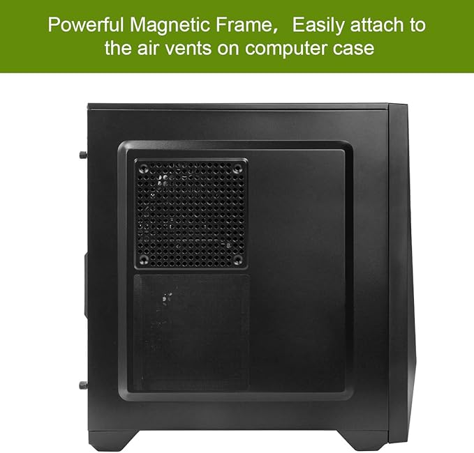 120mm 140mm PC Fan Dust Filter Magnetic Frame Computer Fan Grills Black Dust Mesh PC Cooler Filter Screen Dustproof Case Covers 5 Pack (140 * 140mm)