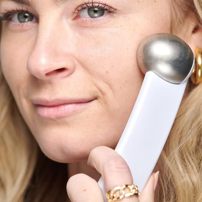 StackedSkincare Cryo Sculpting Ice Roller for Face & Eyes Stainless Steel Facial Ice Roller for Puffiness, Redness & Cooling Facial Massage Designed by an Aesthetician