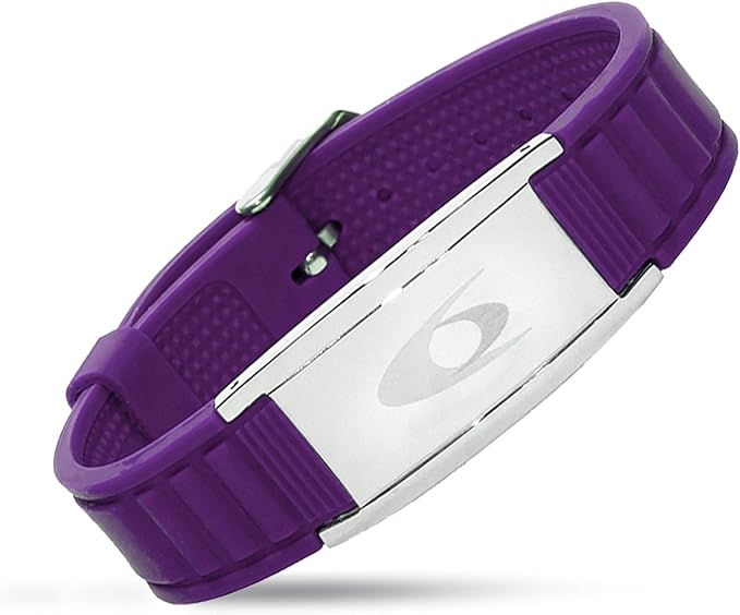 EMF BodyBand Plus+ Bracelet - Holistic Wellness Harmonizer Wristband for Men and Women (Purple)