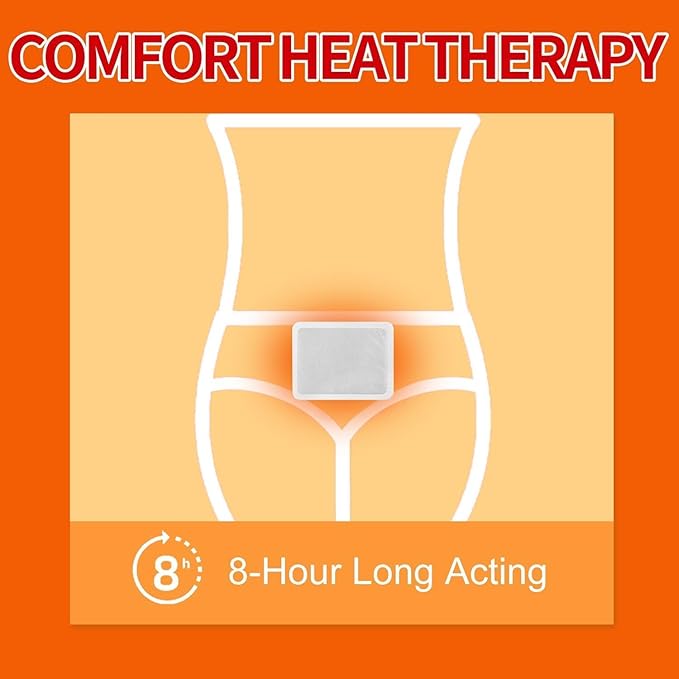 Heat Patches for Menstrual Cramp Relief, Adhesive Heating Patches for Period Cramps, Portable Instant Hot Packs, Travel Size Heat Pads on Cruise- 20 Packs