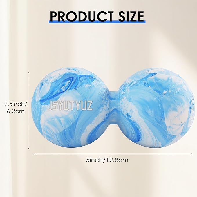 Peanut Lcarosse Ball for Myofascial Release, SGS Certification, Massage Deep Tissue for Shoulder and Back, Trigger Point Therapy, Muscle Knots, Peanut Massage Ball for Muscle Pain