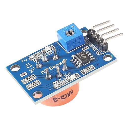 5pcs MQ-3 MQ3 Alcohol Sensor Module Breath Gas Detector Ethanol Detection Module for Arduino Raspberry Pi ESP8266 MQ3 5V DC (MQ-3)