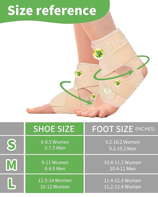 Castor Oil Pack Wrap For Foot Ankle Wrap Foot Wrap For Plantar Fasciitis Relief Foot Pain Relief,Adjustable Breathable Compression Ankle Support,Beige,Size M,Castor Oil Not Included,1 Per Pack