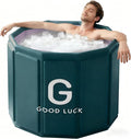 Sincat Portable Foldable Ice Bath Tub, Large Portable Bath Tub for Adults, Suitable for Outdoor Gym, Easy to Assemble Collapsible Bathtub, Ice Bath, Family Bathroom SPA Tub(31.5 in Green)