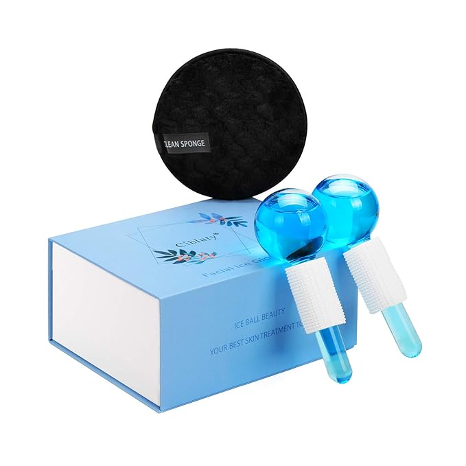 ICE Globes for Facial, 2 PCS Facial Globes for Massage Tool, Facial Roller Cold Skin Massagers, Tighten Skin, Reduce Puffiness and Dark Circles, Enhance Circulation