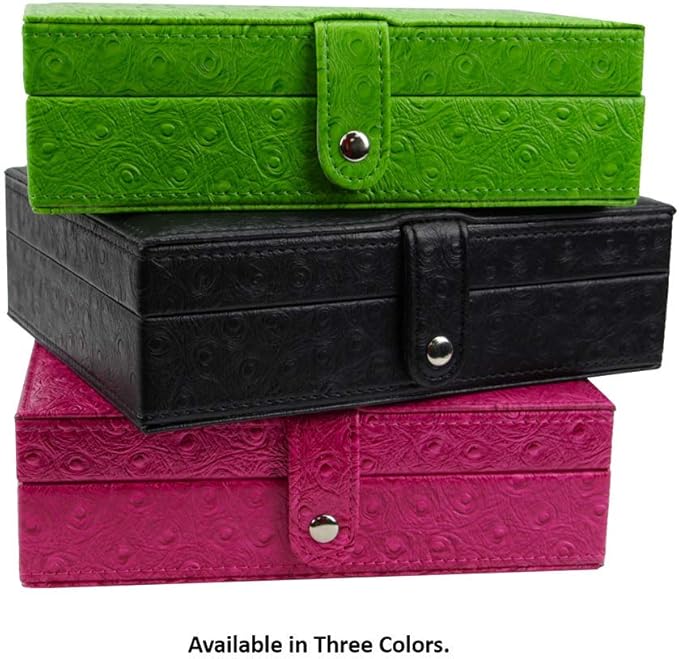 Leather 7 Day AM/PM Pill and Medication Organizer (Green)