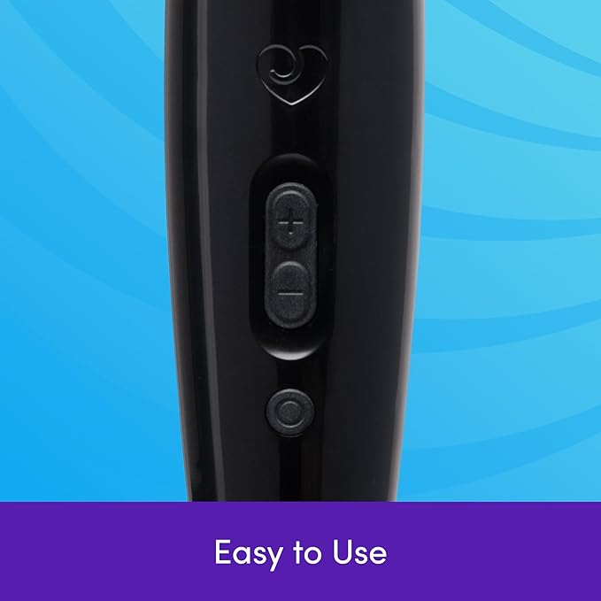 Lovehoney Powerful Electric Handheld Massager - Mains Powered Body Massage Tool with 12 Vibration Modes - Flexible Neck for Muscle Aches in Back, Neck, Shoulders, Legs – Black